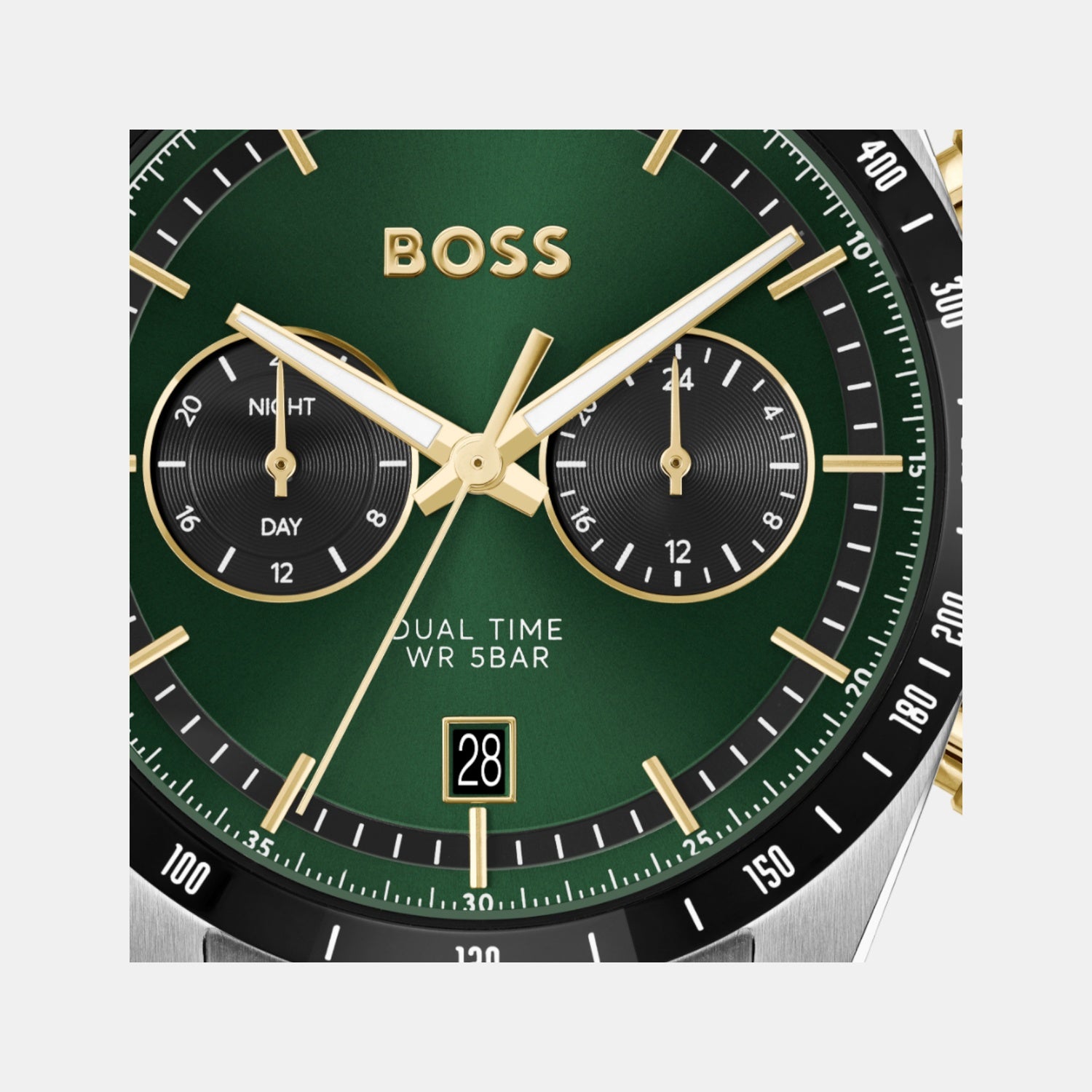 Tourmaster Men Quartz Green Dial Chronograph Stainless Steel Watch 1514287