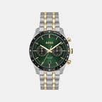 Tourmaster Men Quartz Green Dial Chronograph Stainless Steel Watch 1514287