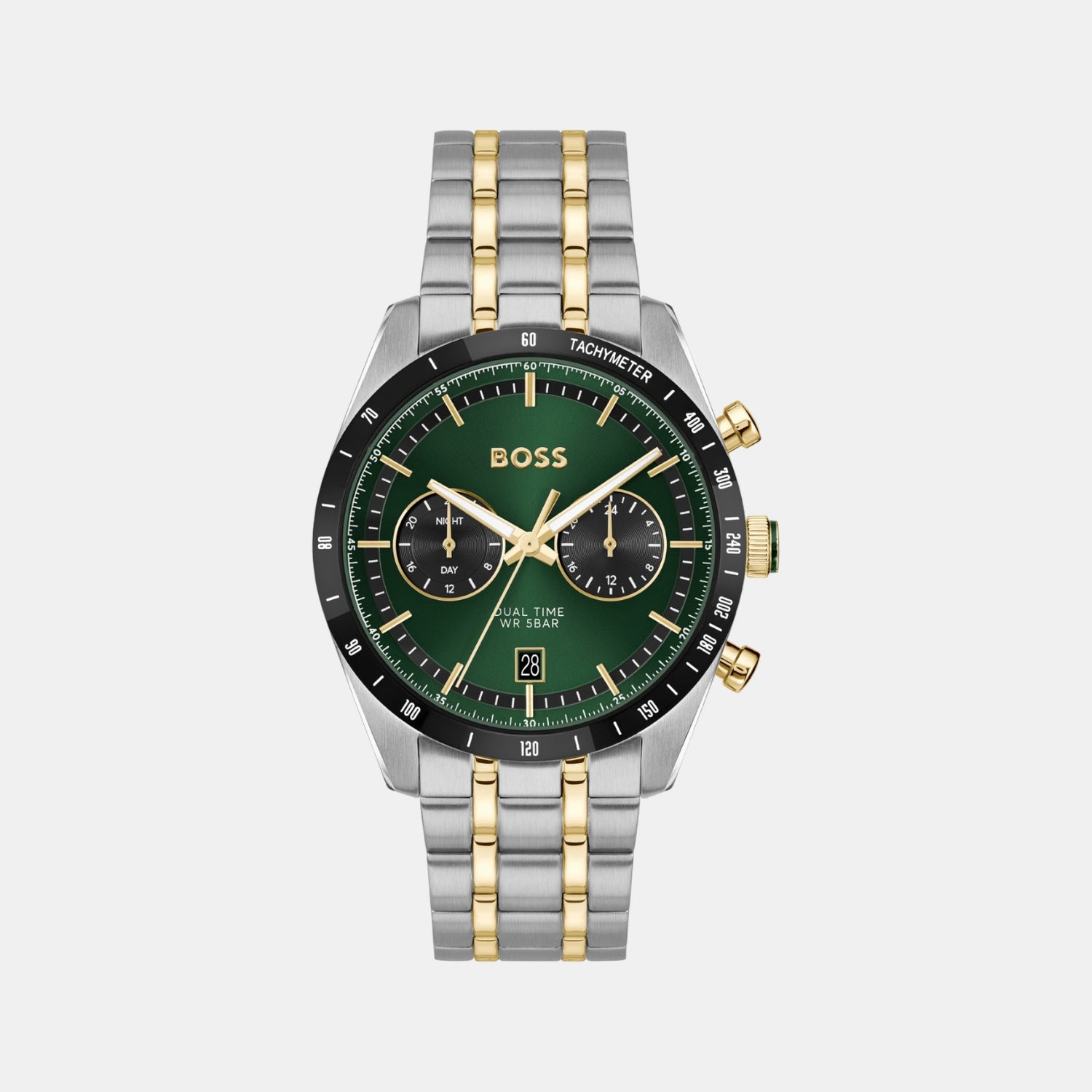Tourmaster Men Quartz Green Dial Chronograph Stainless Steel Watch 1514287