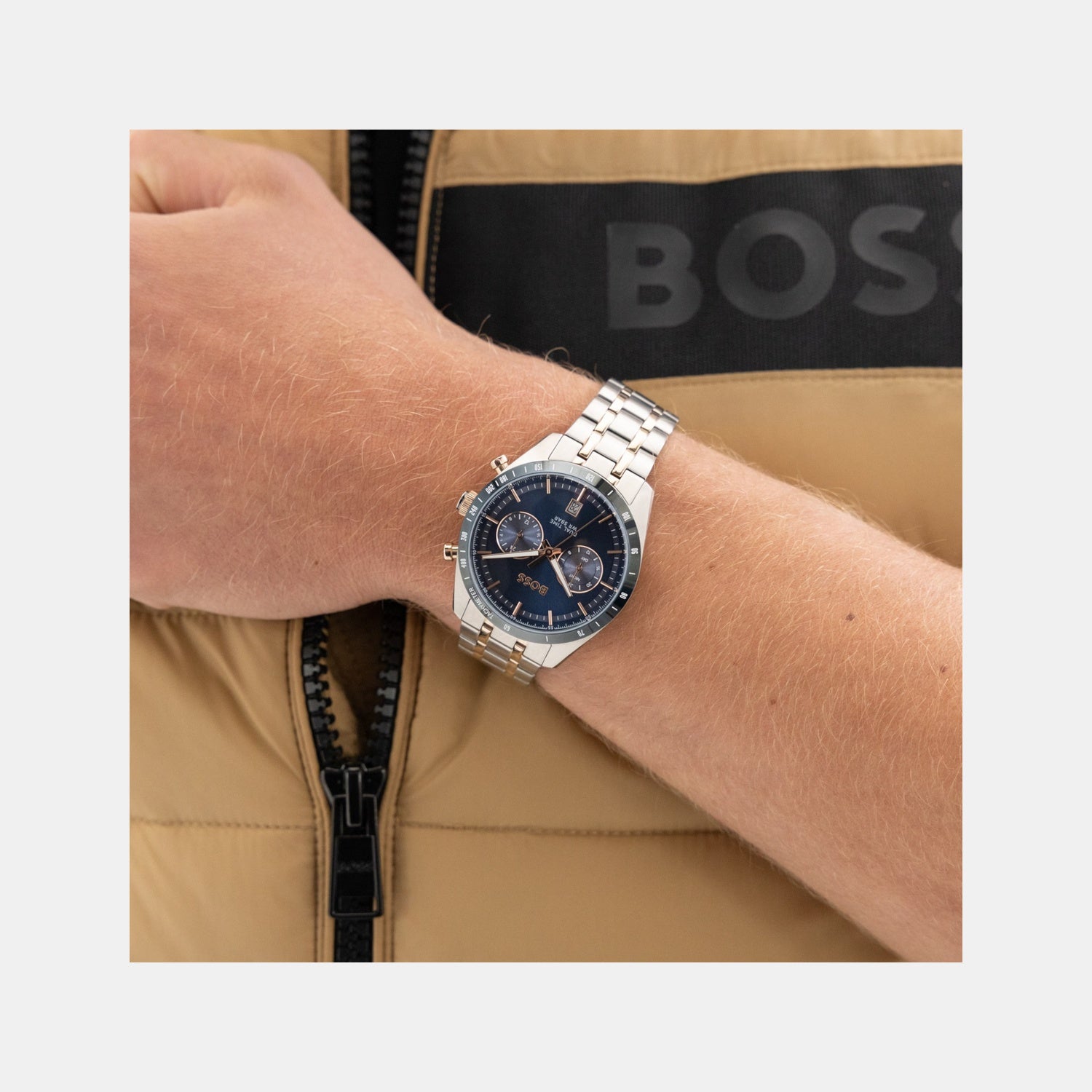 Tourmaster Men Quartz Blue Dial Multi-Function Stainless Steel Watch 1514288