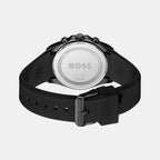 Strike Men Quartz Black Dial Chronograph Silicone Watch 1514289