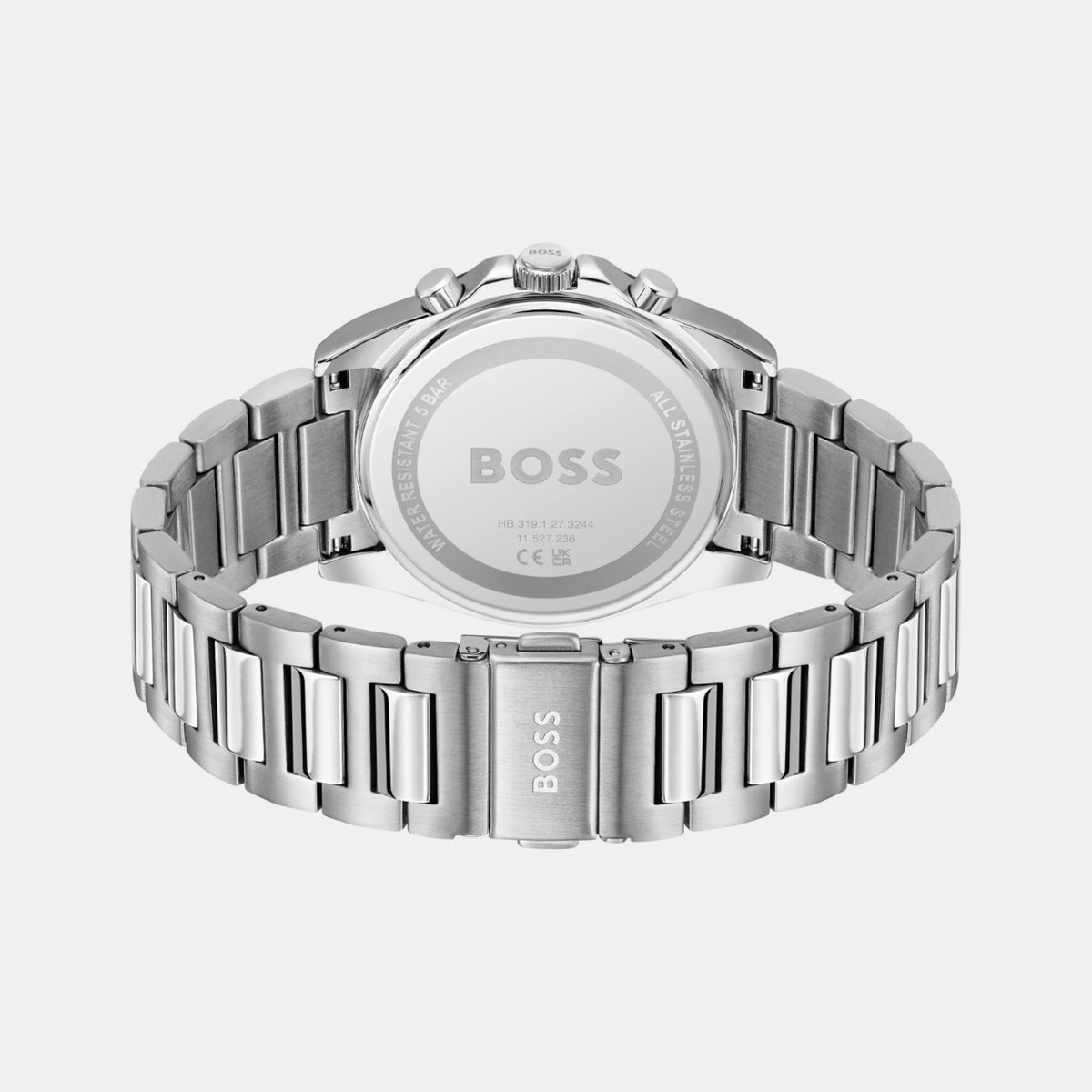 Boss Strike Men Quartz Black Dial Chronograph Stainless Steel Watch 1514290