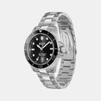 Troper Sport Men Quartz Black Dial Analog Stainless Steel Watch 1514295