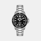 Troper Sport Men Quartz Black Dial Analog Stainless Steel Watch 1514295
