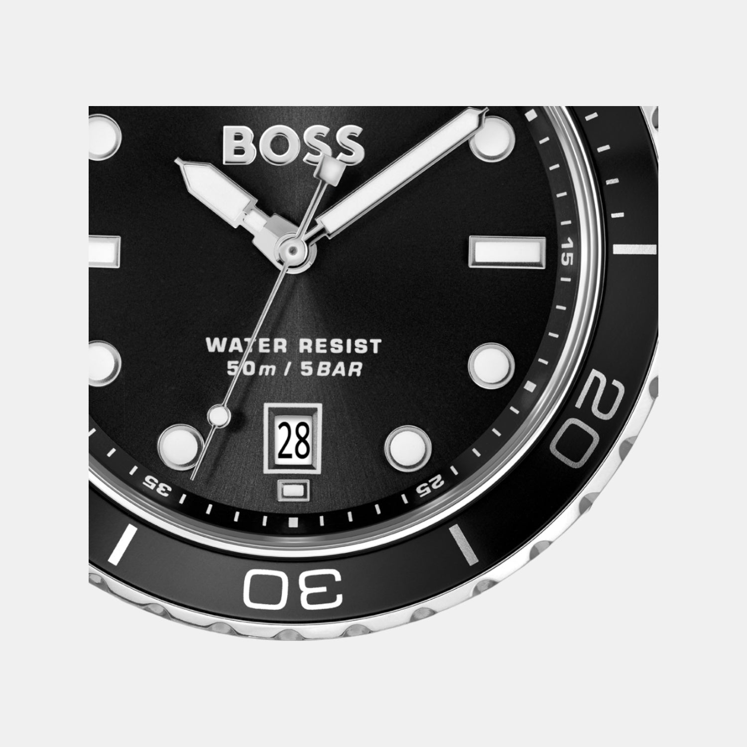 Troper Sport Men Quartz Black Dial Analog Stainless Steel Watch 1514295