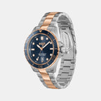 Troper Sport Men Quartz Blue Dial Analog Stainless Steel Watch 1514296