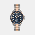 Troper Sport Men Quartz Blue Dial Analog Stainless Steel Watch 1514296