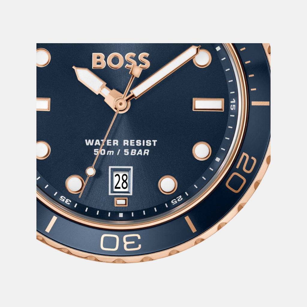 Troper Sport Men Quartz Blue Dial Analog Stainless Steel Watch 1514296