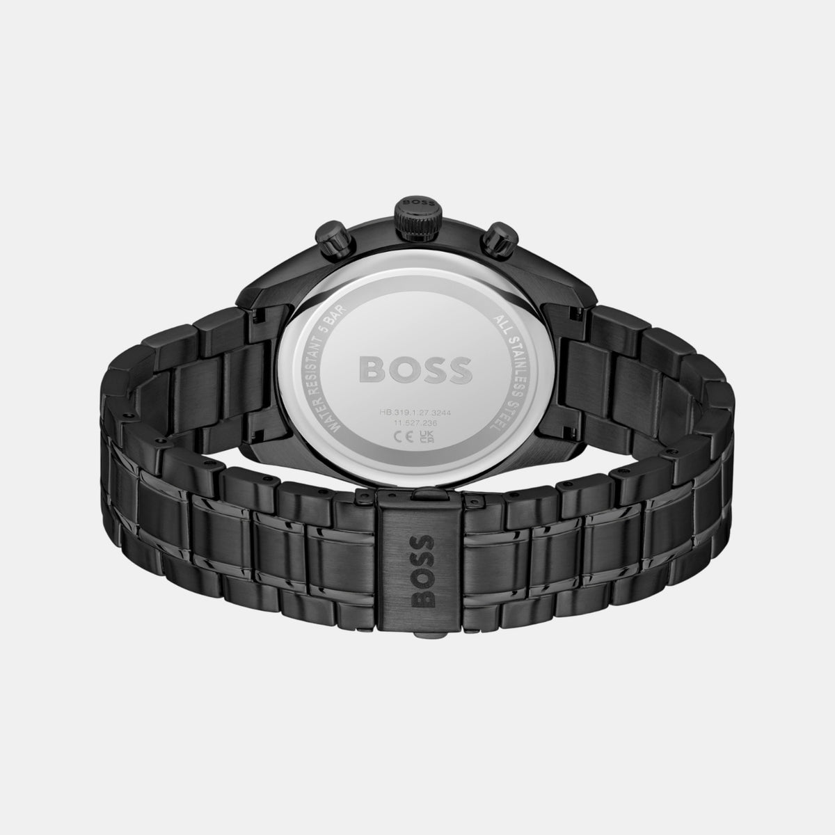 Boss Grand Prix 44 Men Quartz Black Dial Chronograph Stainless Steel Watch 1514298