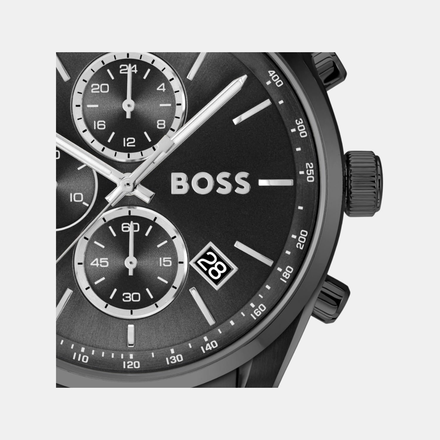 Grand Prix Men Quartz Black Dial Chronograph Stainless Steel Watch 1514298