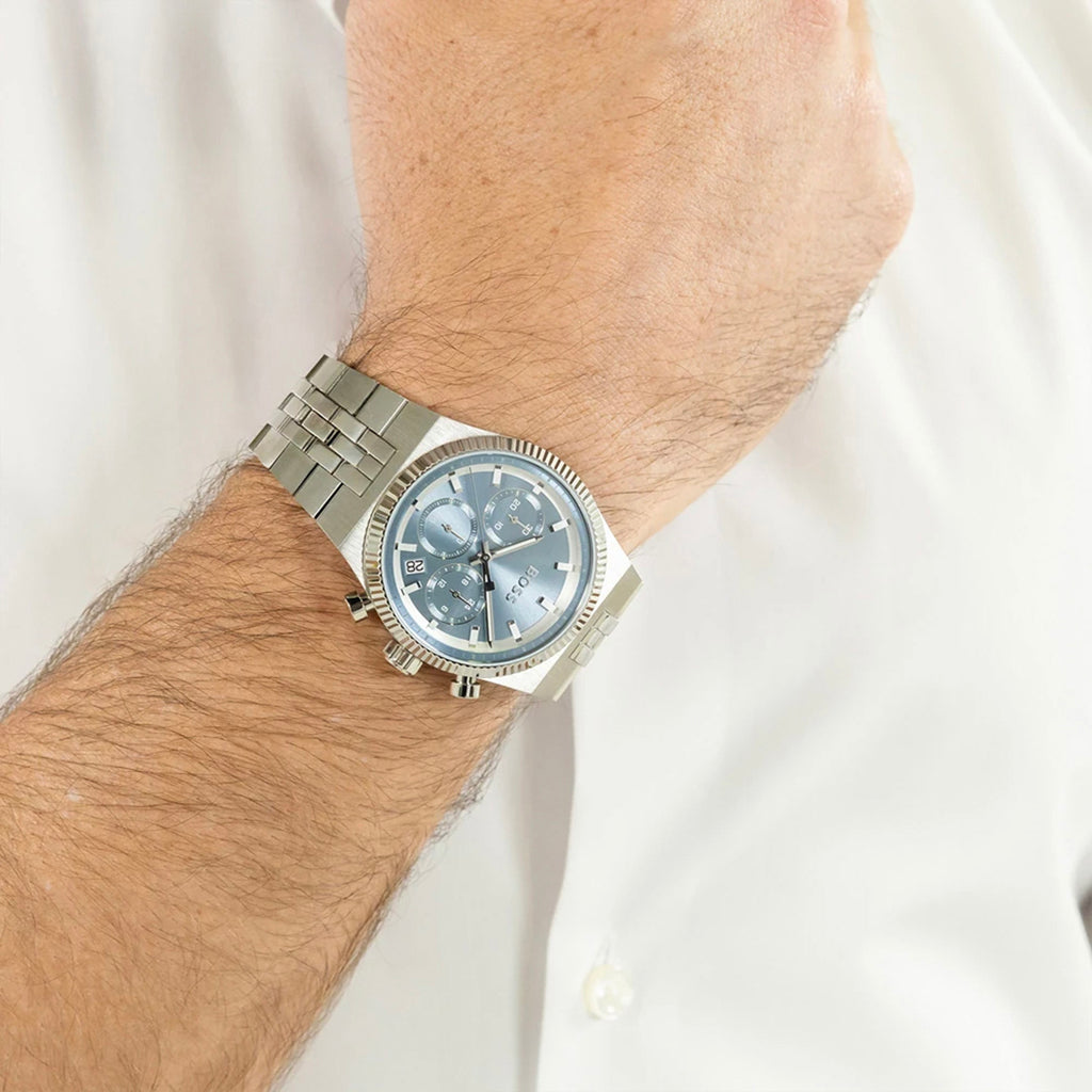 Candor Men Quartz Blue Dial Chronograph Stainless Steel Watch 1514306