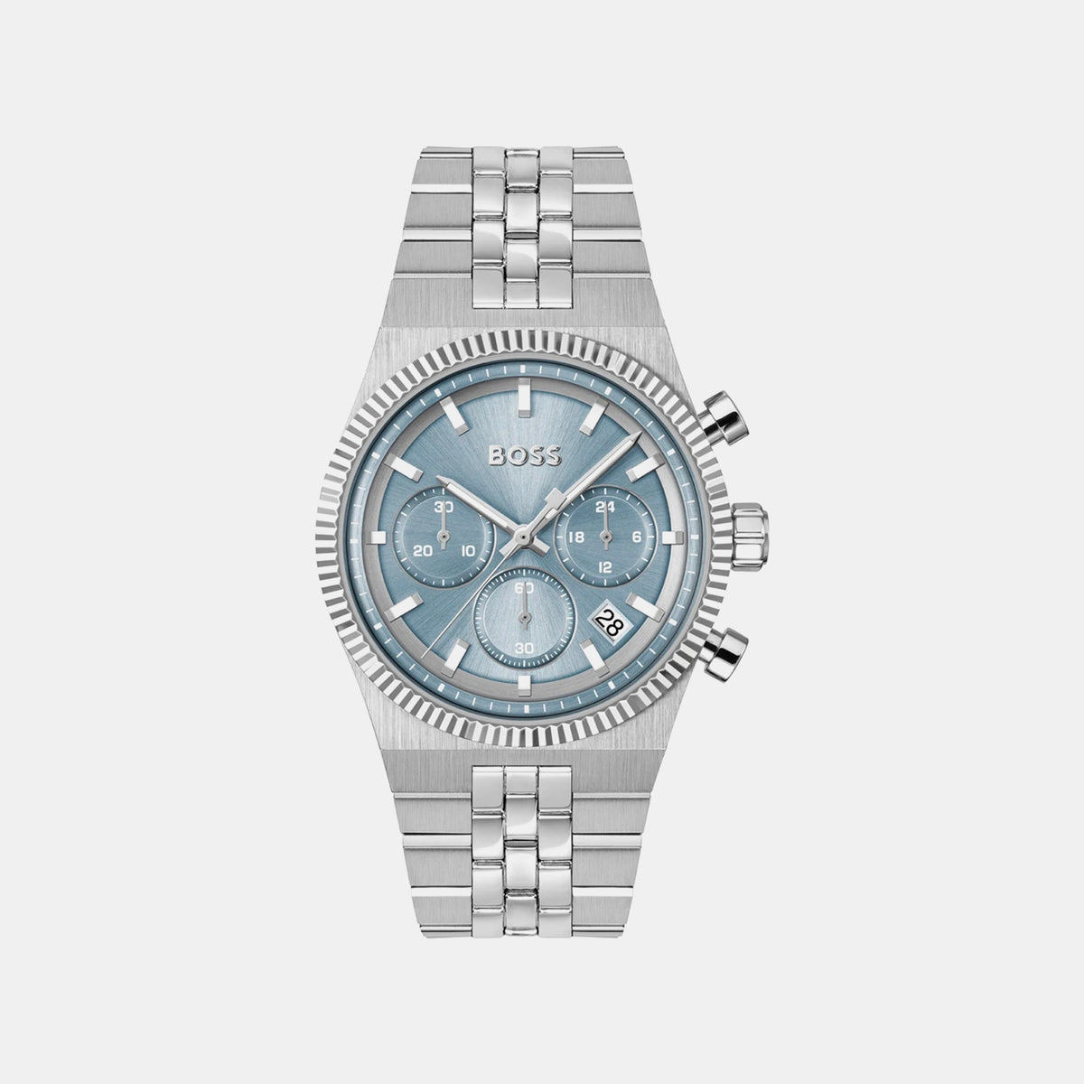 Boss Candor Men Quartz Blue Dial Chronograph Stainless Steel Watch 1514306