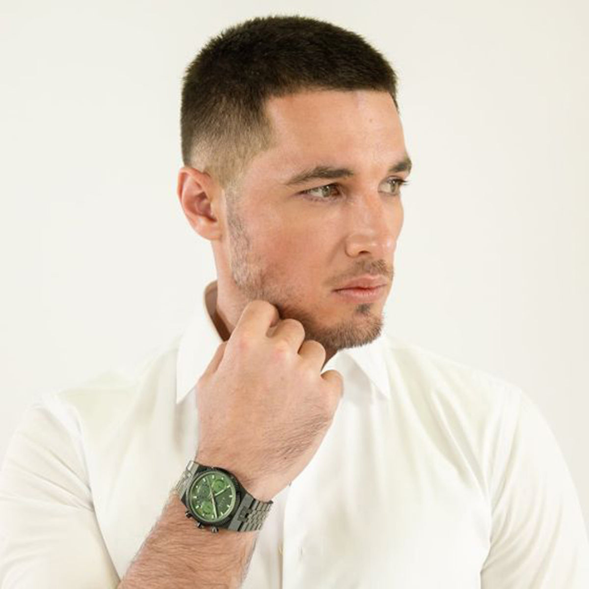 Boss Candor Men Quartz Green Dial Chronograph Stainless Steel Watch 1514308