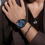 Grand Prix Men Quartz Blue Dial Chronograph Stainless Steel Watch 1514314