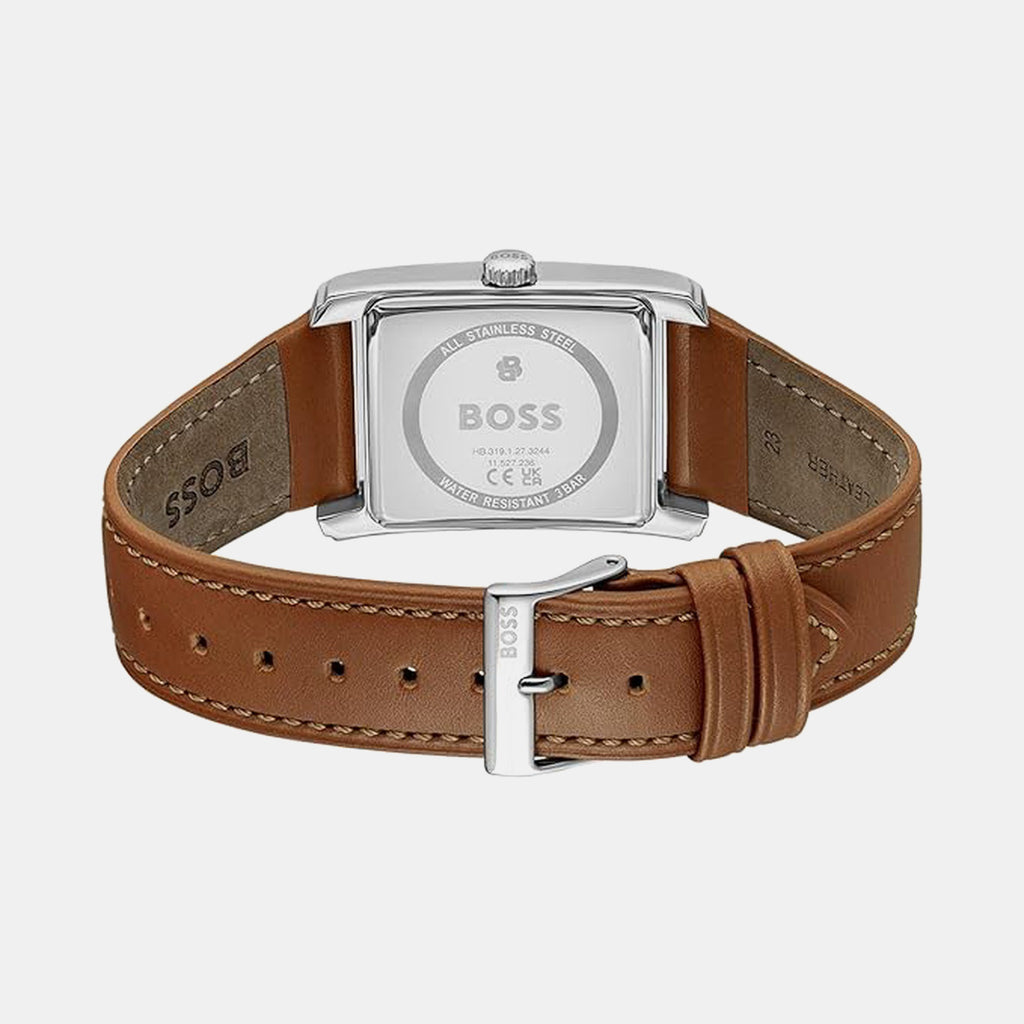 Principle Dress Men Quartz Silver Dial Multi-Function Leather Watch 1514316