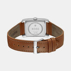 Principle Dress Men Quartz Silver Dial Multi-Function Leather Watch 1514316