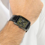 Principle Dress Multi Men Quartz Olive Green Dial Multi-Function Leather Watch 1514317