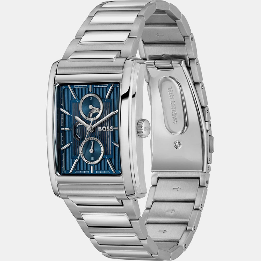Principle Dress Men Quartz Blue Dial Multi-Function Stainless Steel Watch 1514318