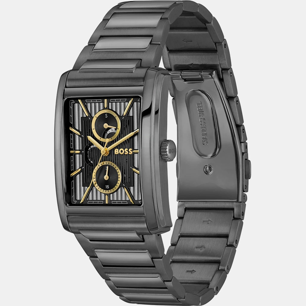 Principle Dress Men Quartz Grey Dial Multi-Function Stainless Steel Watch 1514319