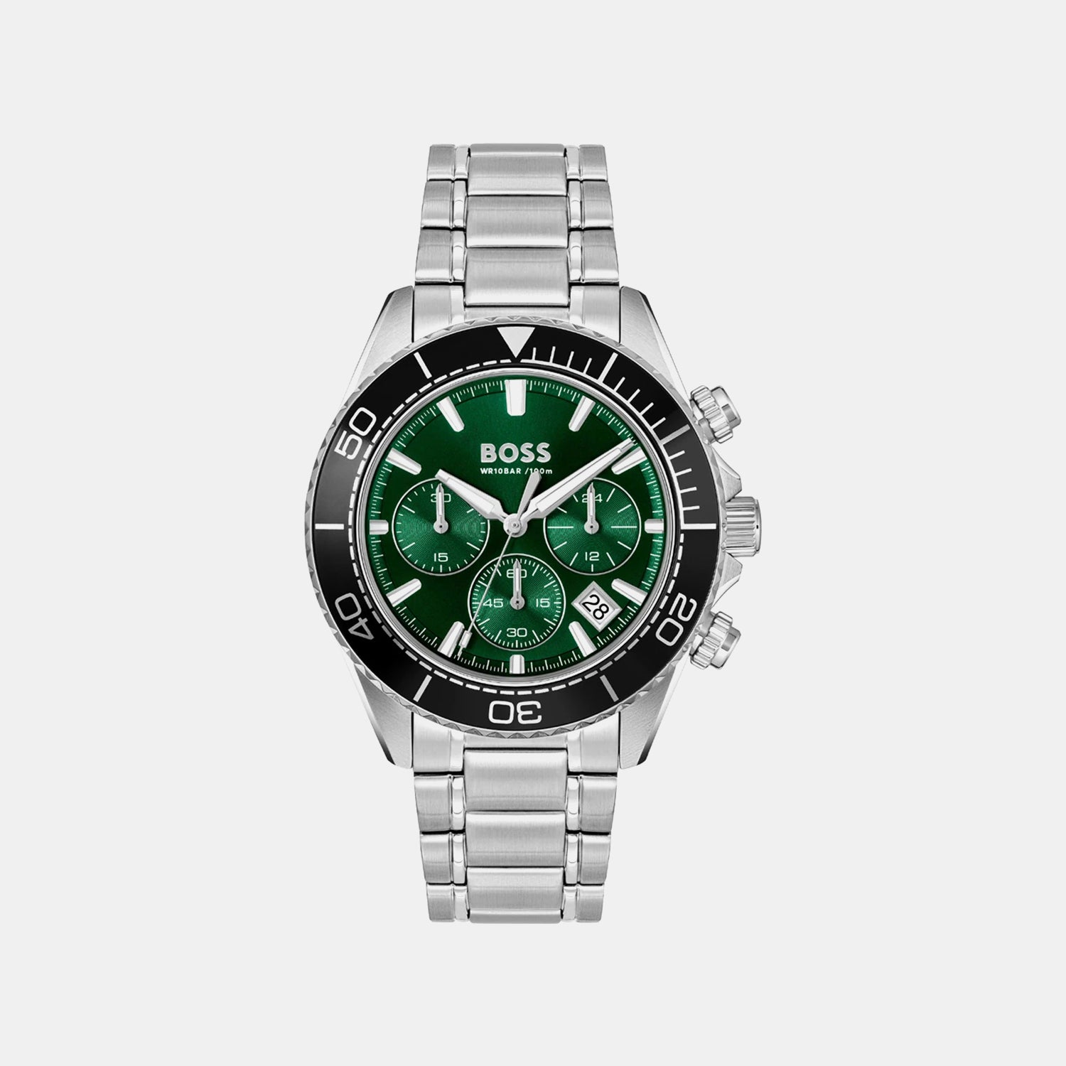 Sealiner Men Quartz Green Dial Chronograph Stainless Steel Watch 1514321