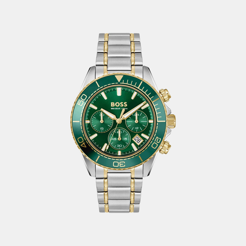 Sealiner Men Quartz Green Dial Chronograph Stainless Steel Watch 1514325