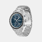 Grand Prix Men Quartz Blue Dial Chronograph Stainless Steel Watch 1514344