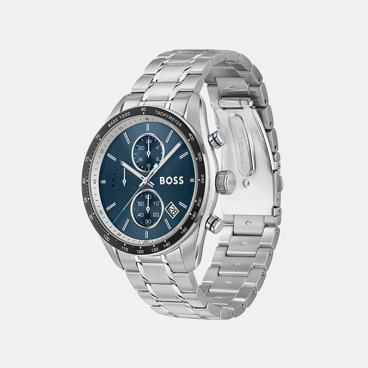 Grand Prix Men Quartz Blue Dial Chronograph Stainless Steel Watch 1514344