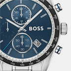 Grand Prix Men Quartz Blue Dial Chronograph Stainless Steel Watch 1514344