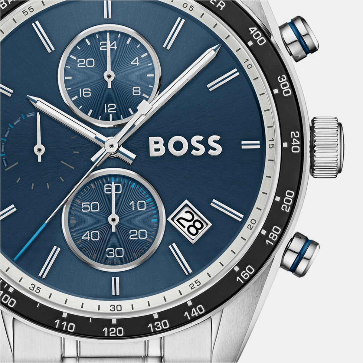 Grand Prix Men Quartz Blue Dial Chronograph Stainless Steel Watch 1514344