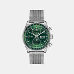 Skytraveller Men Quartz Green Dial Chronograph Stainless Steel Watch 1514347