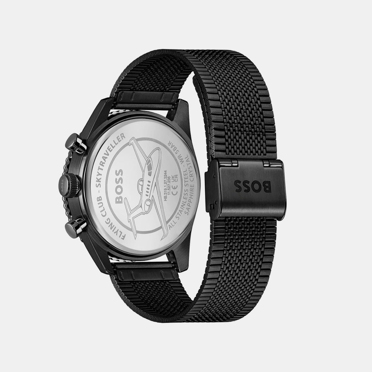 Skytraveller Men Quartz Black Dial Chronograph Metal Watch 1514348