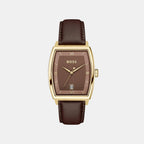 Ark Men Quartz Brown Dial Analog Leather Watch 1514352