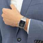 Men Quartz Black Dial Analog Stainless Steel Watch 1514353