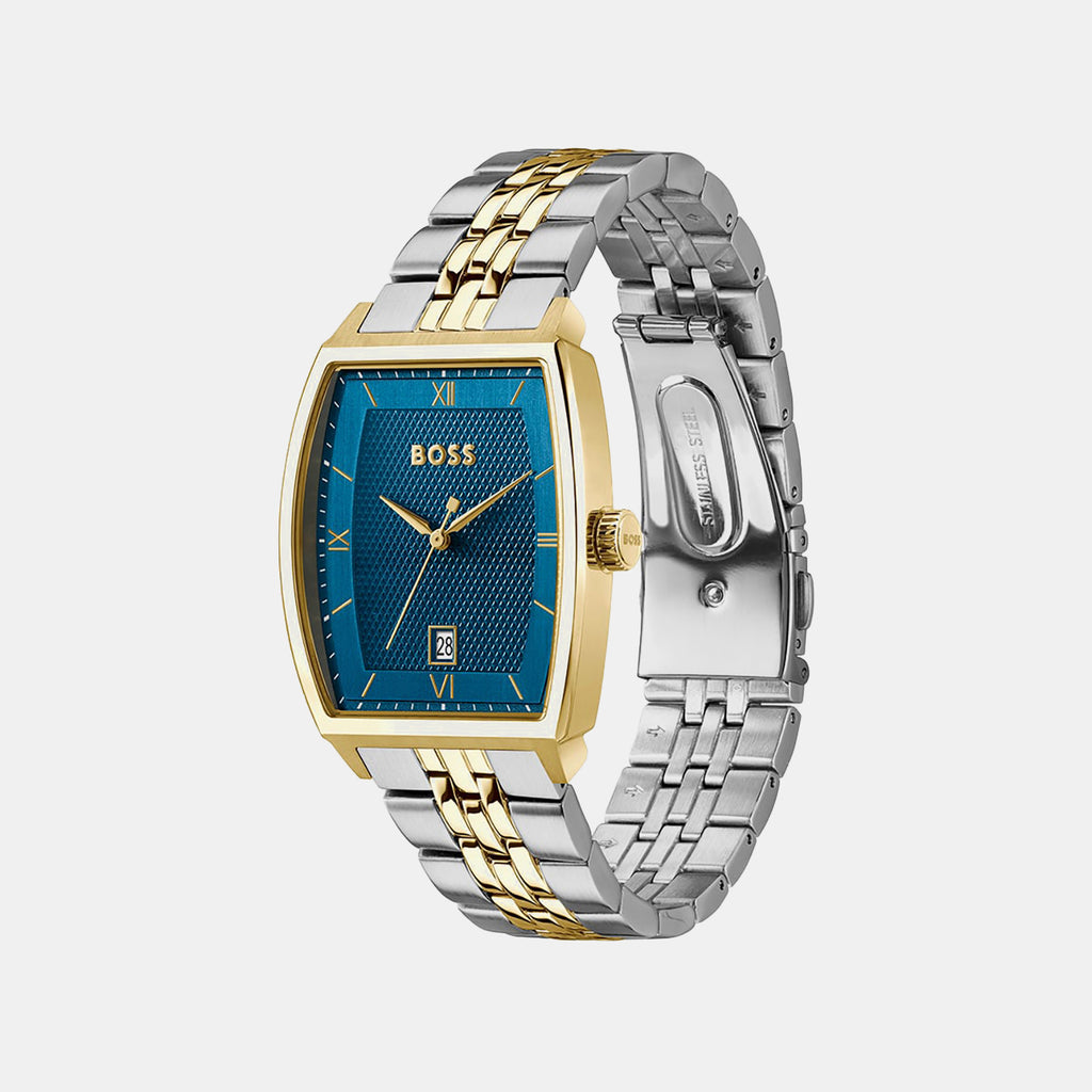 Ark Men Quartz Blue Dial Analog Stainless Steel Watch 1514354
