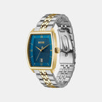 Ark Men Quartz Blue Dial Analog Stainless Steel Watch 1514354