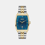 Ark Men Quartz Blue Dial Analog Stainless Steel Watch 1514354