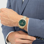Cheswick Men Quartz Green Dial Analog Stainless Steel Watch 1514355