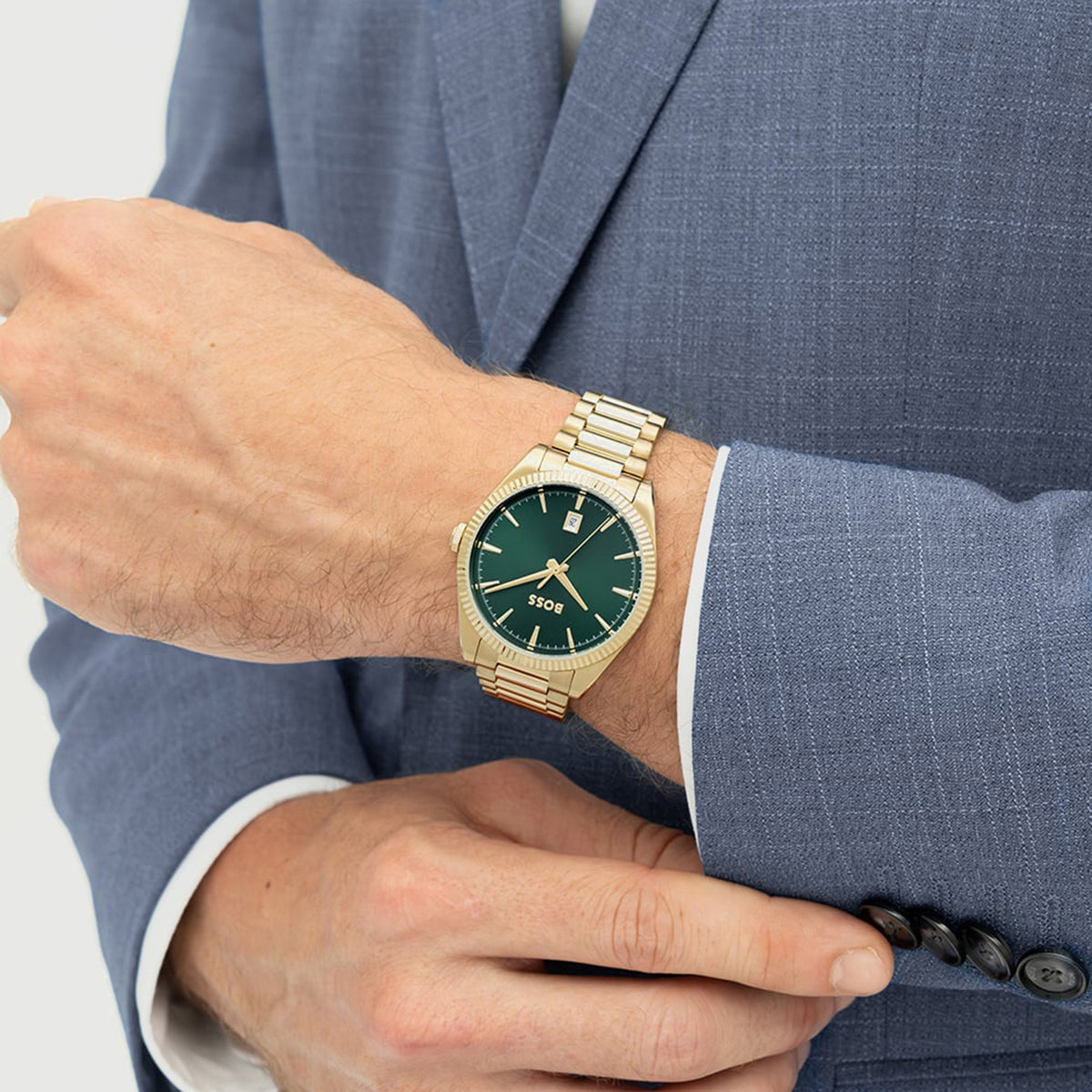 Cheswick Men Quartz Green Dial Analog Stainless Steel Watch 1514355