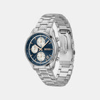 Grand Prix Men Quartz Blue Dial Chronograph Stainless Steel Watch 1514360