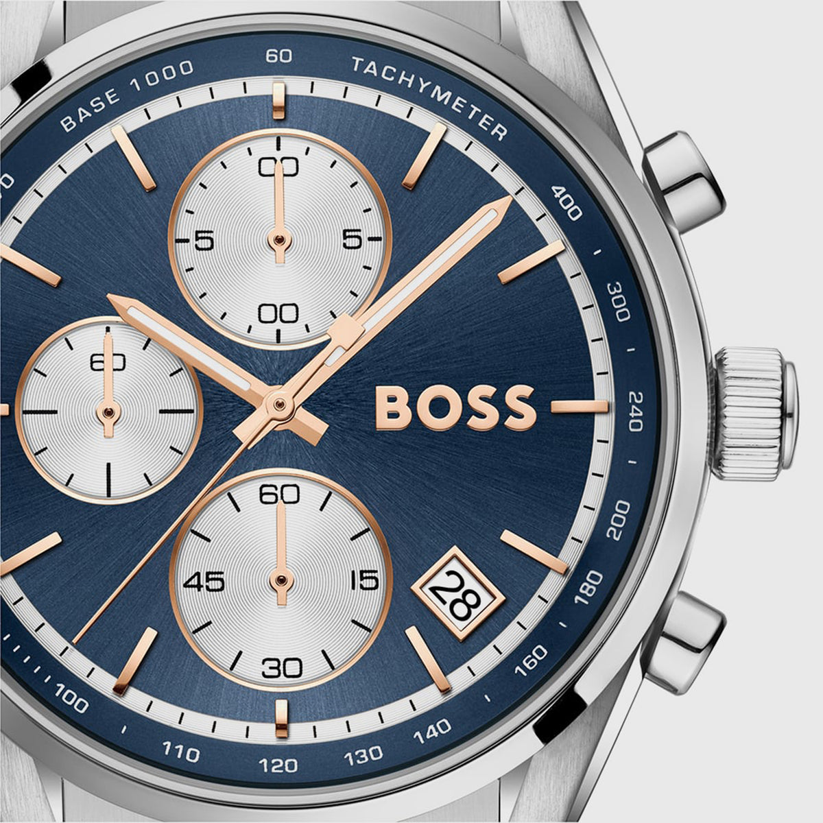 Grand Prix Men Quartz Blue Dial Chronograph Stainless Steel Watch 1514360