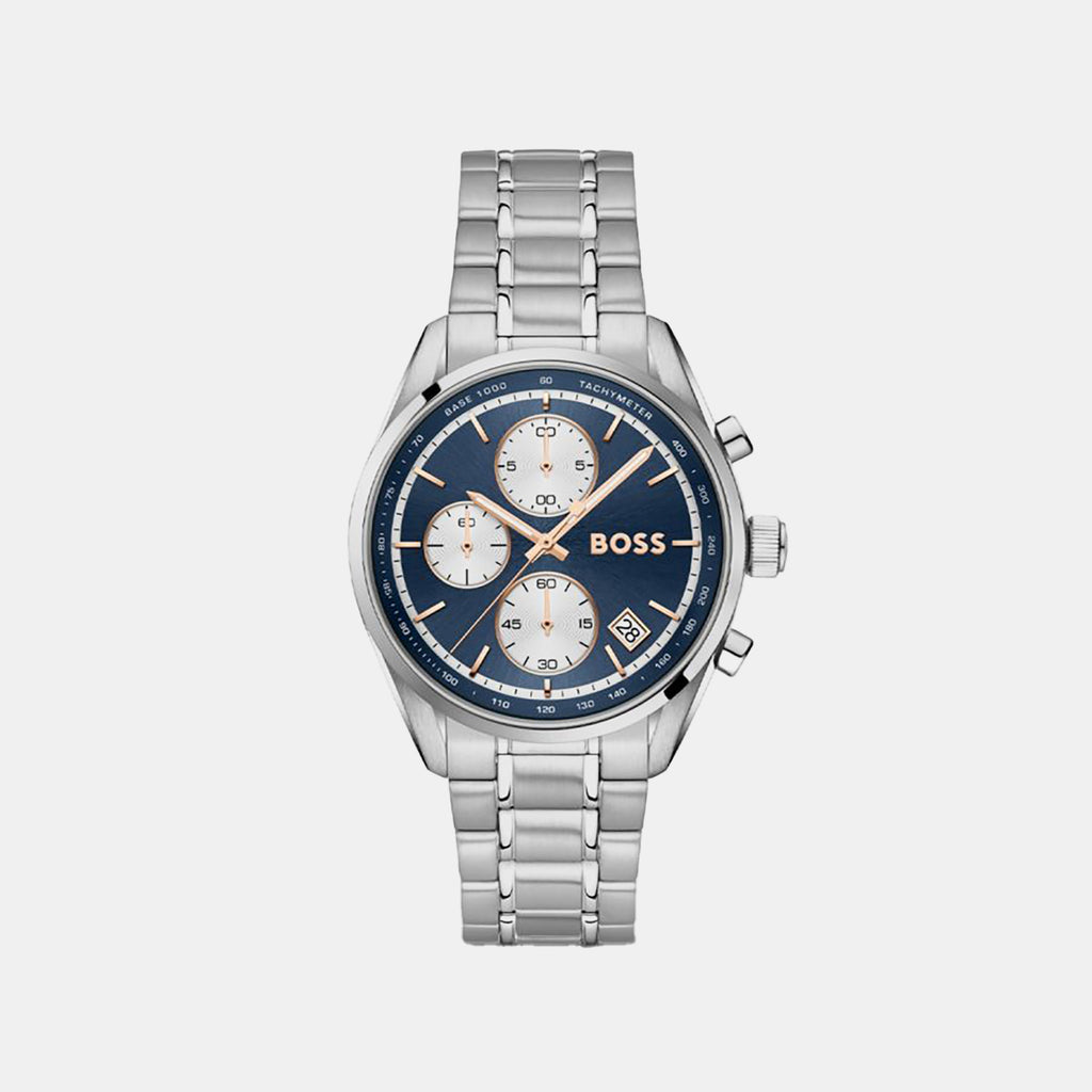 Grand Prix Men Quartz Blue Dial Chronograph Stainless Steel Watch 1514360
