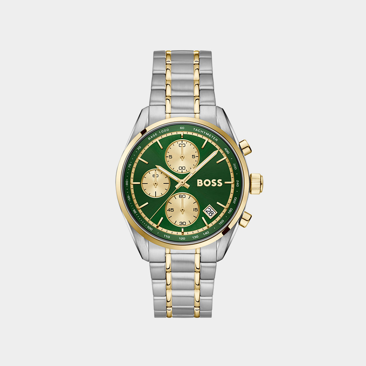 Grand Prix Men Quartz Green Dial Chronograph Stainless Steel Watch 1514361
