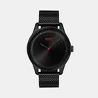 Move Men Quartz Black Dial Analog Stainless Steel Watch 1530044