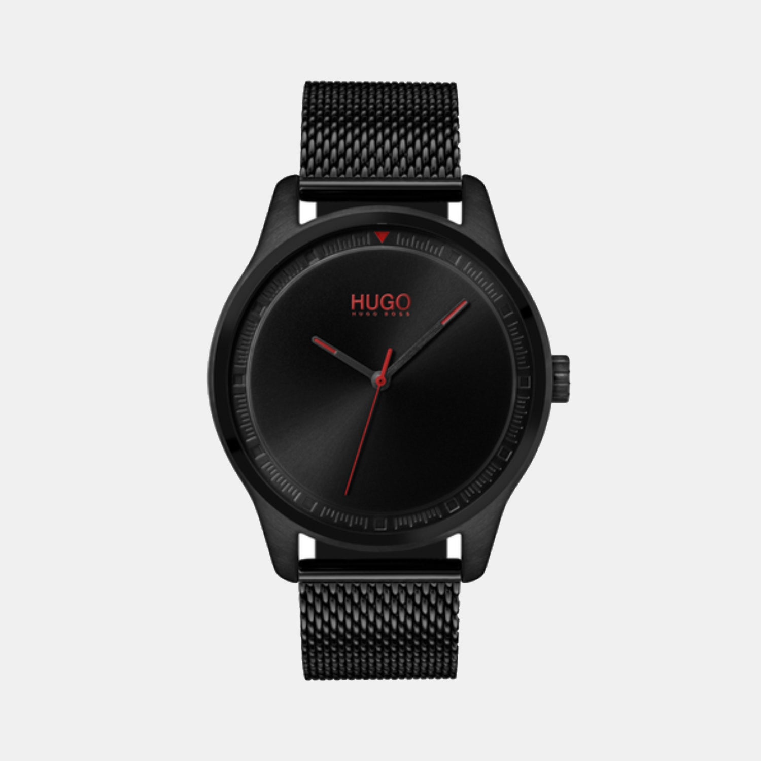 Move Men Quartz Black Dial Analog Stainless Steel Watch 1530044