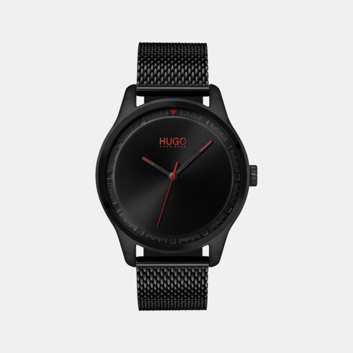 Hugo Move Men Quartz Black Dial Analog Mesh Watch 1530044