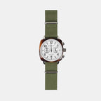 Briston Clubmaster Classic Men Quartz White Dial Chronograph Nato Watch 16140.SA.T.2.NGA-2