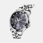 Men Automatic Blue Dial Analog Metal Watch 166-M10501