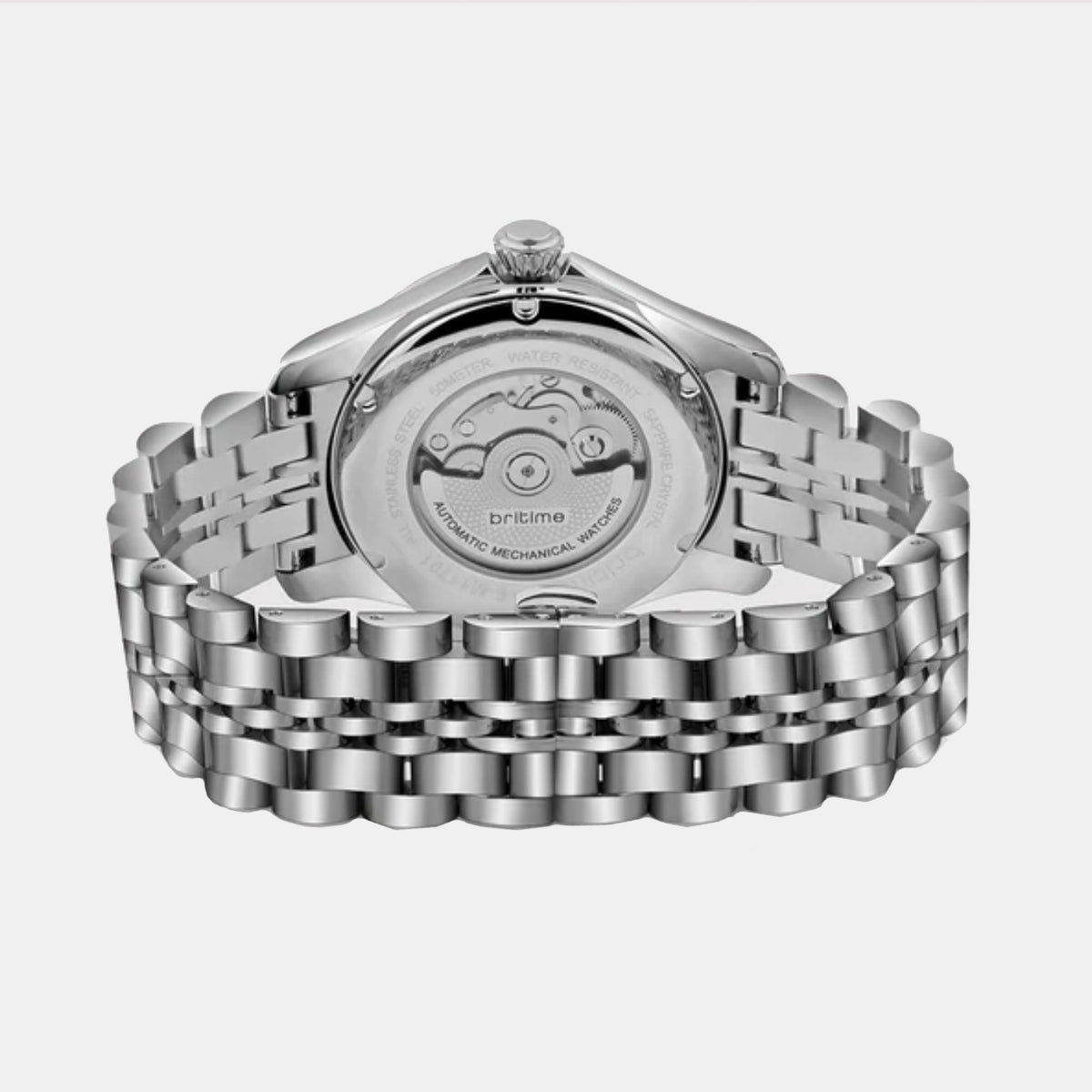 Men Automatic Black Dial Analog Metal Watch 166-M10501
