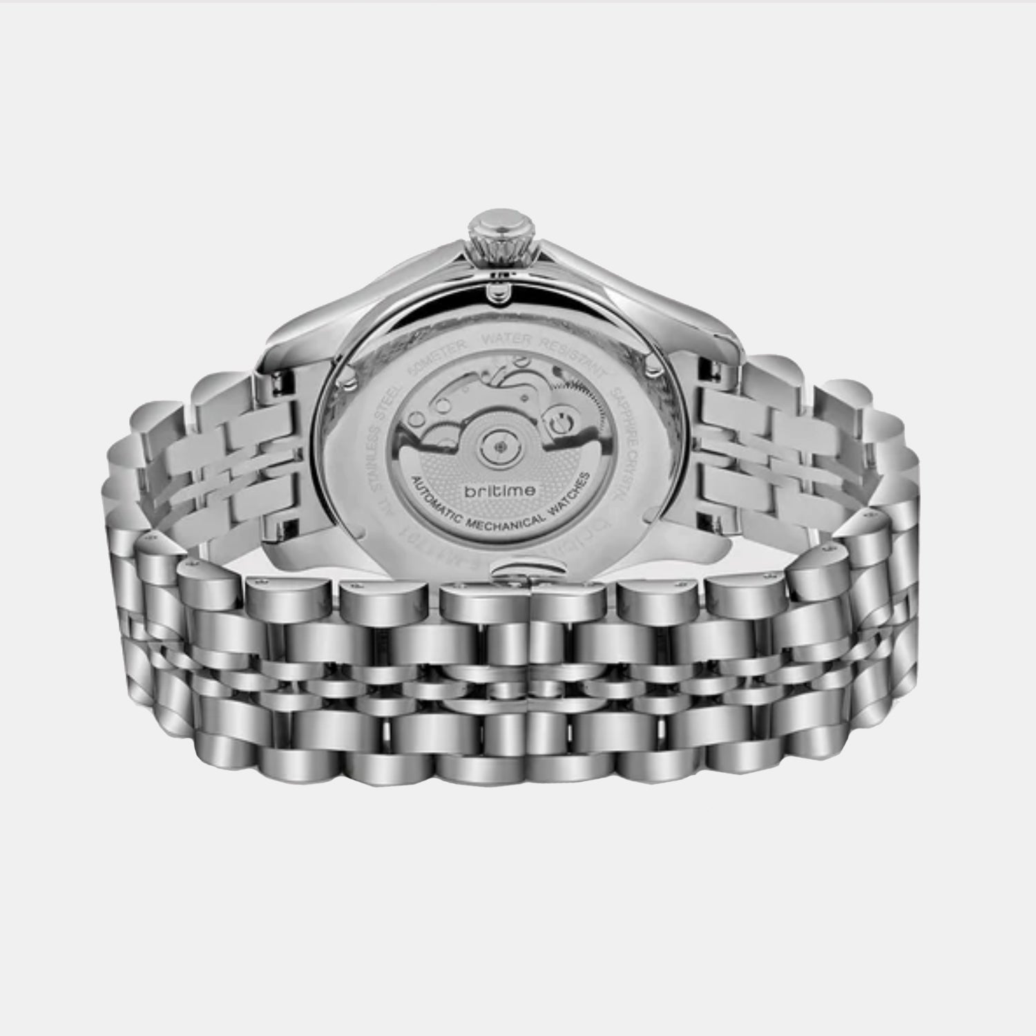 Men Automatic Blue Dial Analog Metal Watch 166-M10501