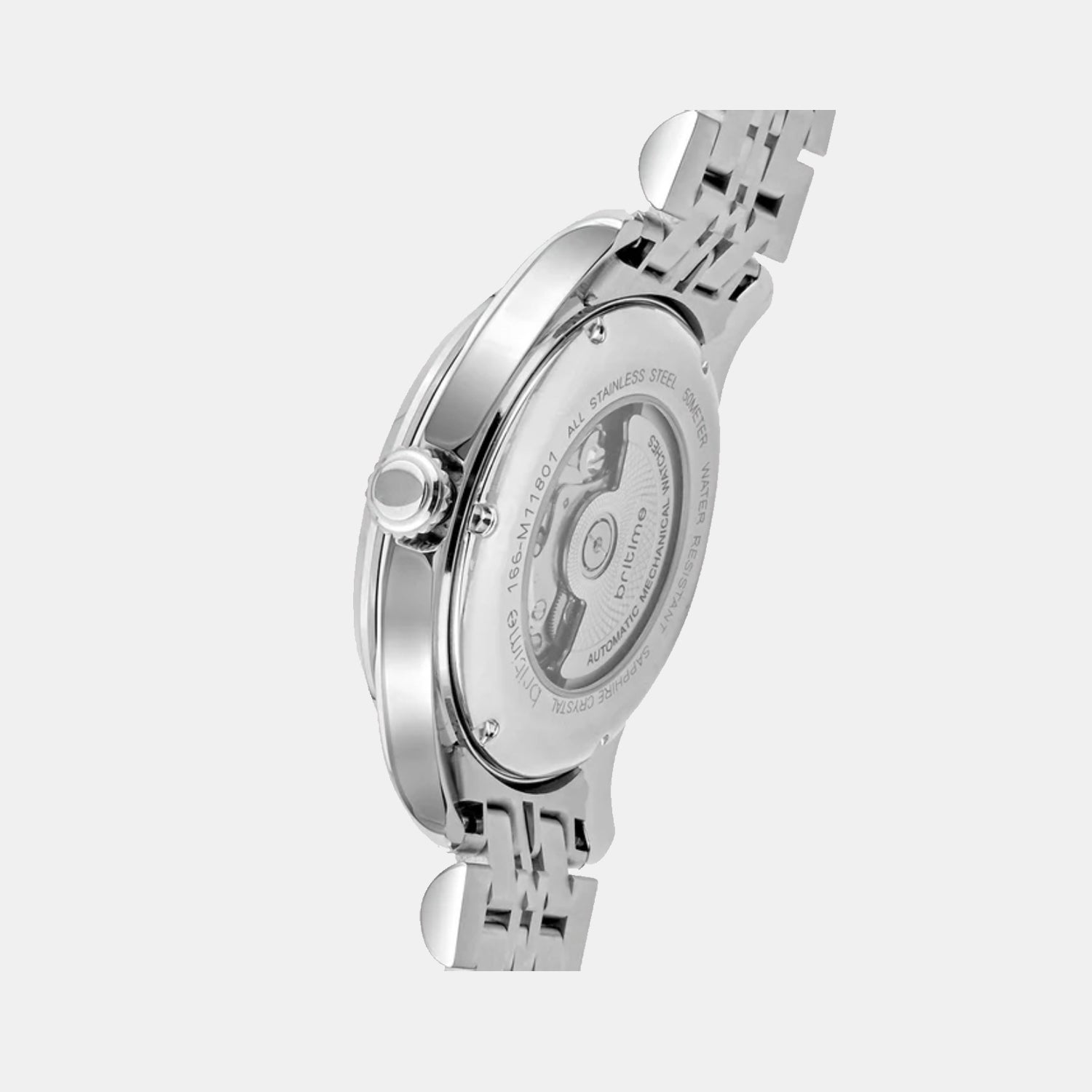 Men Automatic Yellow Dial Analog Metal Watch 166-M11301